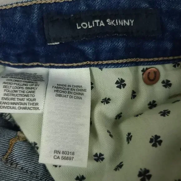 Lucky Brand Lolita Skinny Jeans Womens 2 26 Blue Denim Mid Rise Stretch - Picture 3 of 16